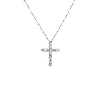 Tiffany diamond cross necklace
